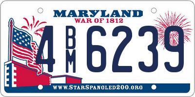 MD license plate 4BM6239