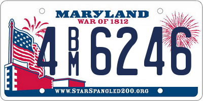 MD license plate 4BM6246