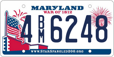 MD license plate 4BM6248