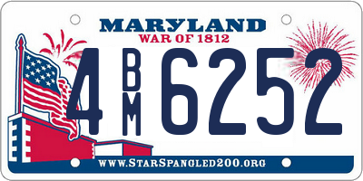 MD license plate 4BM6252