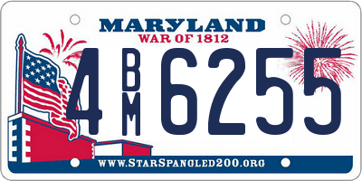 MD license plate 4BM6255