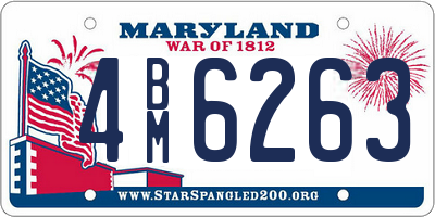 MD license plate 4BM6263