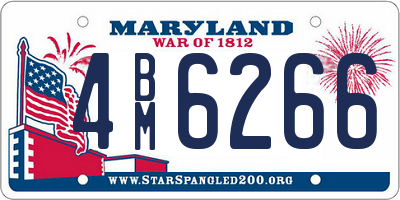MD license plate 4BM6266