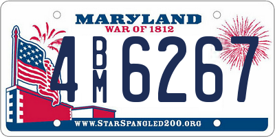 MD license plate 4BM6267
