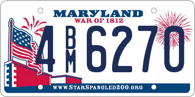 MD license plate 4BM6270