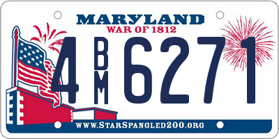 MD license plate 4BM6271