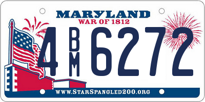 MD license plate 4BM6272