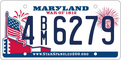 MD license plate 4BM6279