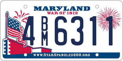 MD license plate 4BM6311