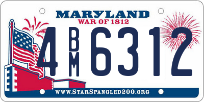 MD license plate 4BM6312