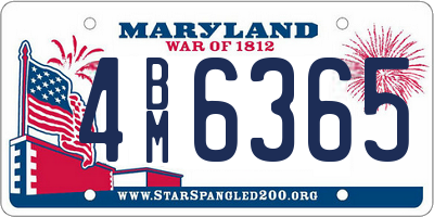 MD license plate 4BM6365