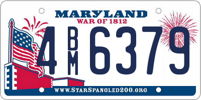 MD license plate 4BM6379