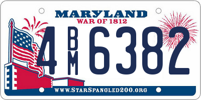 MD license plate 4BM6382