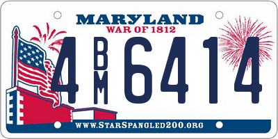MD license plate 4BM6414