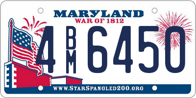 MD license plate 4BM6450