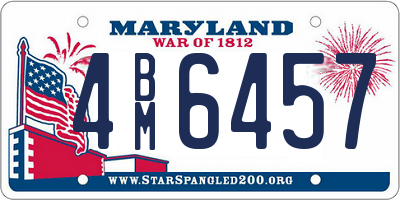 MD license plate 4BM6457