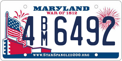 MD license plate 4BM6492