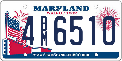 MD license plate 4BM6510
