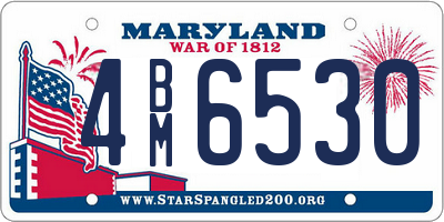 MD license plate 4BM6530