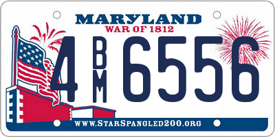 MD license plate 4BM6556