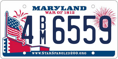 MD license plate 4BM6559