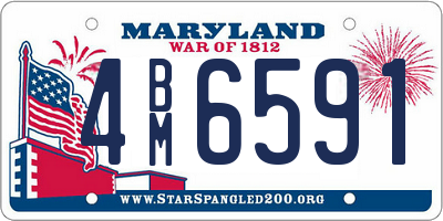 MD license plate 4BM6591