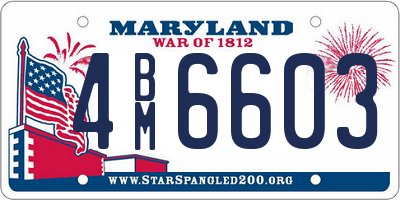 MD license plate 4BM6603