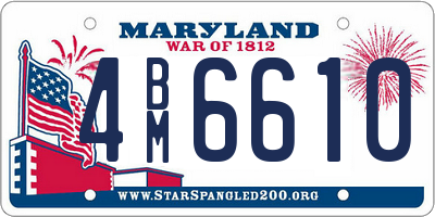 MD license plate 4BM6610