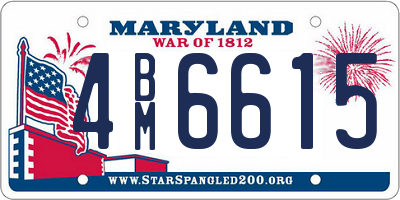 MD license plate 4BM6615