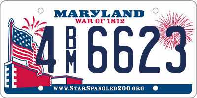 MD license plate 4BM6623