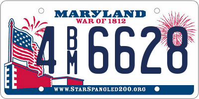 MD license plate 4BM6628