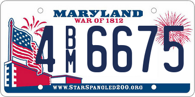 MD license plate 4BM6675