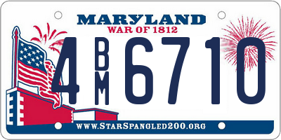 MD license plate 4BM6710
