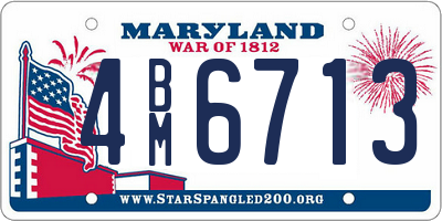 MD license plate 4BM6713