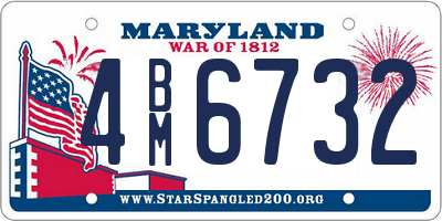 MD license plate 4BM6732