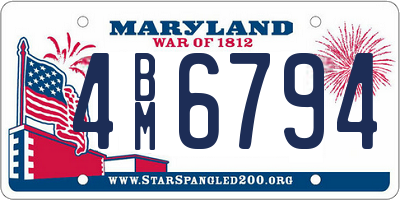 MD license plate 4BM6794