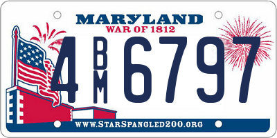 MD license plate 4BM6797