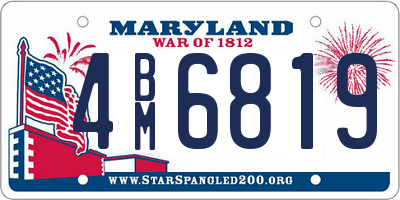 MD license plate 4BM6819