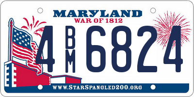 MD license plate 4BM6824