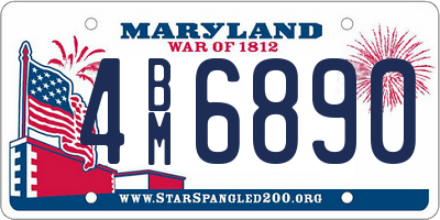 MD license plate 4BM6890