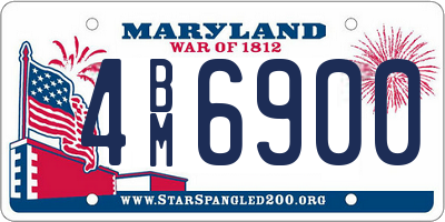 MD license plate 4BM6900
