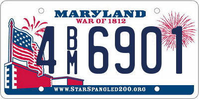MD license plate 4BM6901