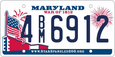 MD license plate 4BM6912
