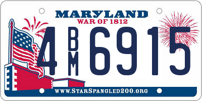 MD license plate 4BM6915