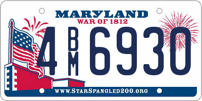 MD license plate 4BM6930