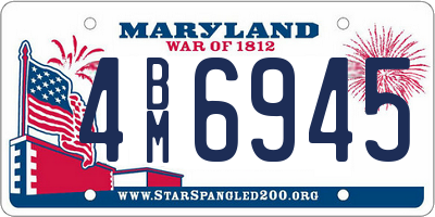 MD license plate 4BM6945
