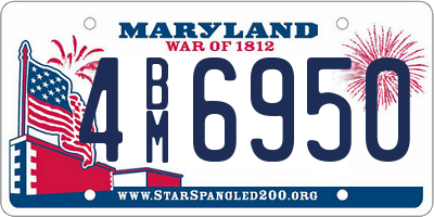 MD license plate 4BM6950