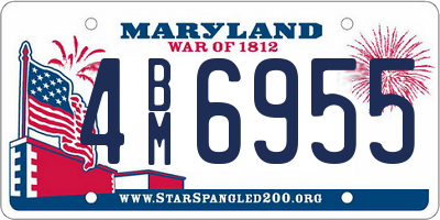 MD license plate 4BM6955