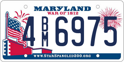 MD license plate 4BM6975