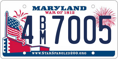 MD license plate 4BM7005